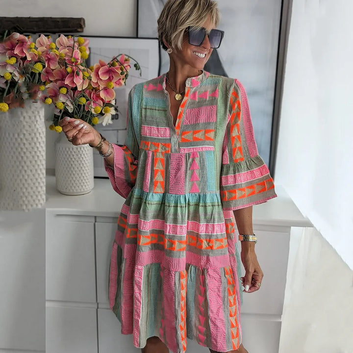 Evelyn - Multi-Colored Summer Dress