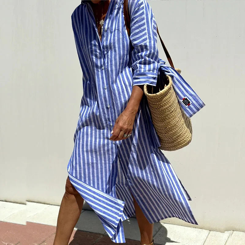 Rosalie - Striped Shirt Dress