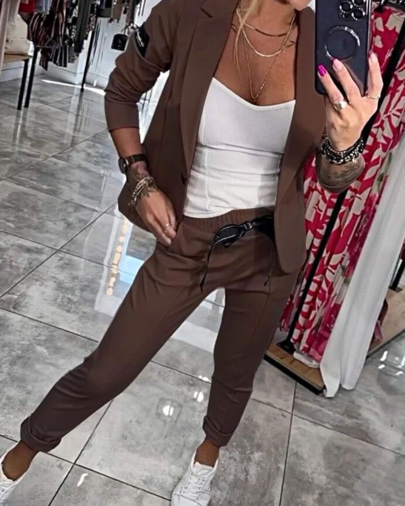 MALOU - ENSEMBLE TOP, VESTE ET PANTALON