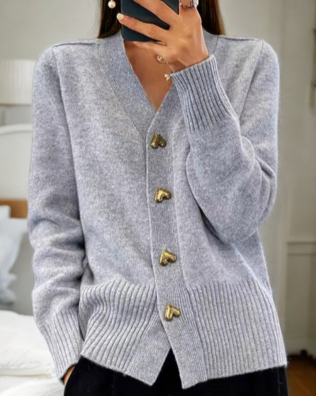 Elina™ | Elegant cardigan med hjärtformade knappar