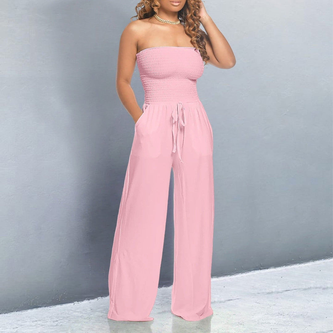 Trendy Off-Shoulder Jumpsuit